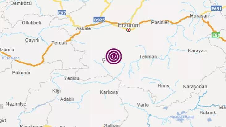 Erzurum'da 3.9 büyüklüğünde deprem