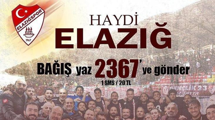 Elazığspor'un SMS kampanyasına destek çığ gibi büyüyor