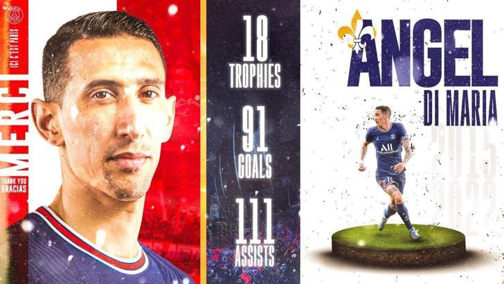 PSG, Angel Di Maria'ya veda etti