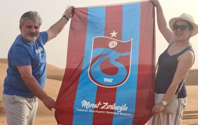 Trabzonsporlular dünyanın her yerinde bayrak açıyor