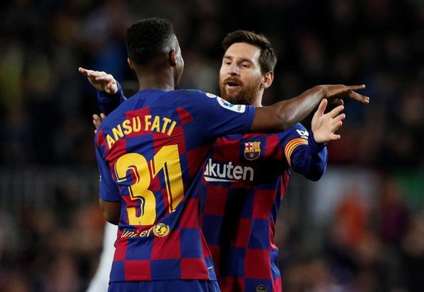 Ansu Fati-Lionel Messi işbirliği! Barcelona takibi sürdürdü