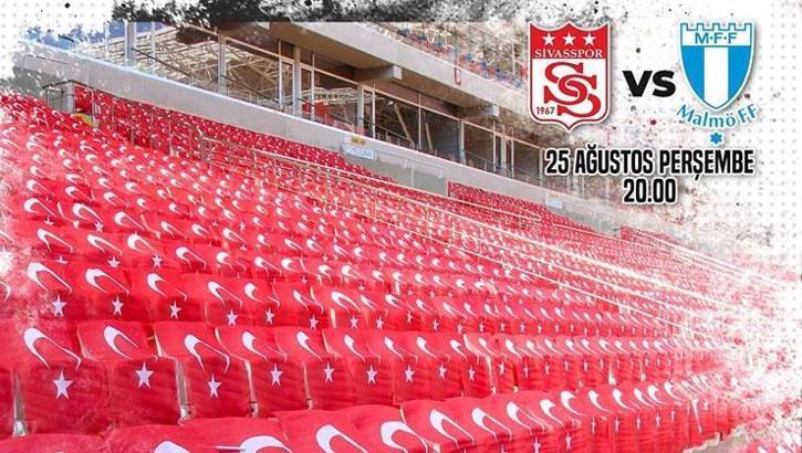 Sivasspor-Malmö maçında tüm taraftarlara Türk bayrağı dağıtılacak