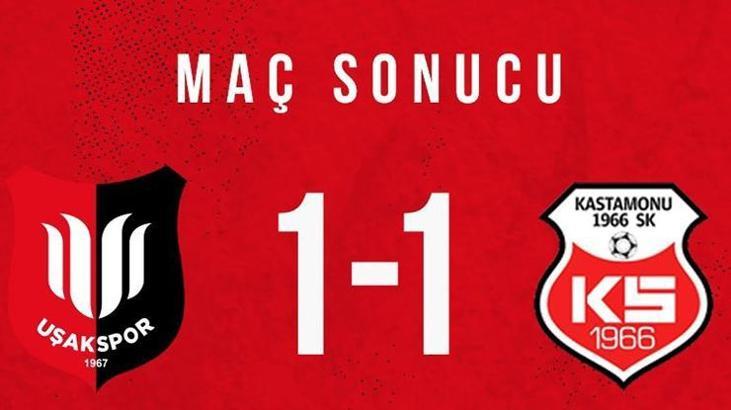 Uşakspor-GMG Kastamonuspor maç sonucu: 1-1