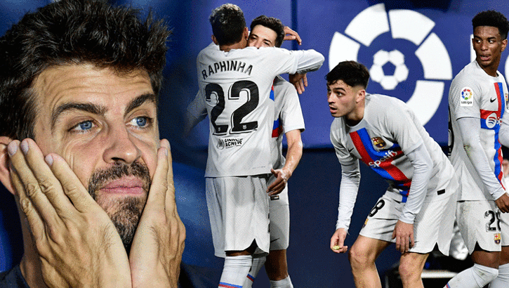 Gerard Pique'den bir farklı veda! Kırmızı kartla futbolu bıraktı...