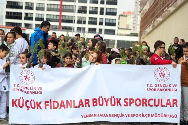 “Küçük Fidanlar Büyük Sporcular” fidan dikimi gerçekleştirildi