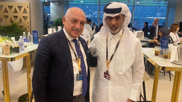 Mehmet Büyükekşi, Katar Futbol Federasyonu Başkanı Al Thani'yle Görüştü