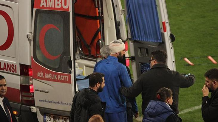 Bandırmasporlu Georgios Koutroubis, hastaneye kaldırıldı