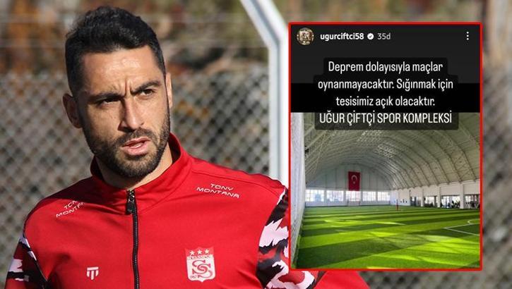 Uğur Çiftçi'ye halı saha tesislerini depremzedelere açtı