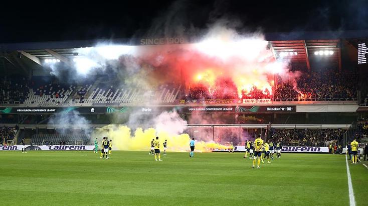 Fenerbahçe taraftarı, Brüksel'i Kadıköy'e çevirdi