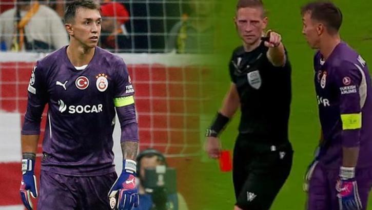 Galatasaray'da Fernando Muslera'dan Alan Virginius'a tekme!
