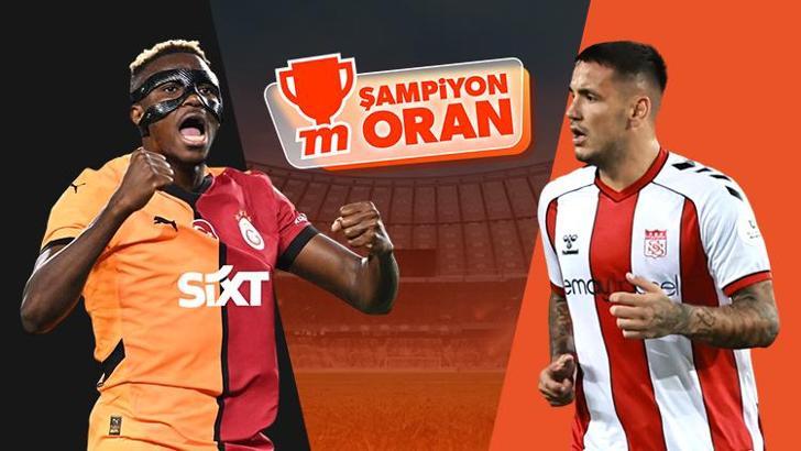 Lider Galatasaray, Sivasspor'u ağırlayacak! Maçın heyecanı Şampiyon Oranlar ile Misli'de