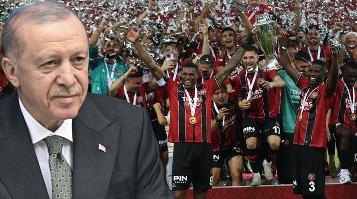Cumhurbaşkanı Erdoğan, Süper Lig'e yükselen Fatih Karagümrük'ü tebrik etti