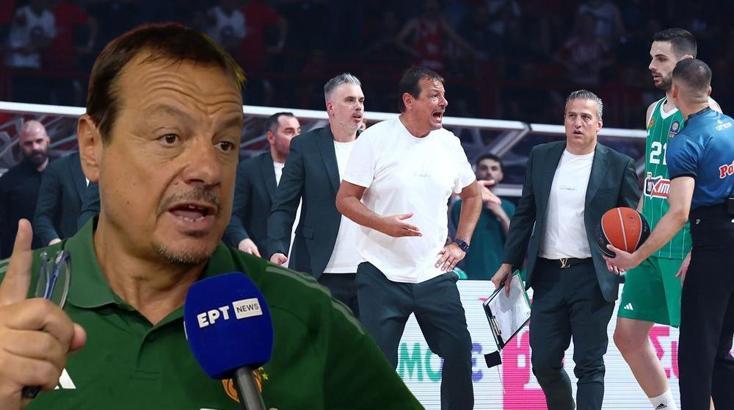 Olympiacos - Panathinaikos maçında skandal! Türkiye'ye küfürler sonrası Ergin Ataman'dan sert tepki