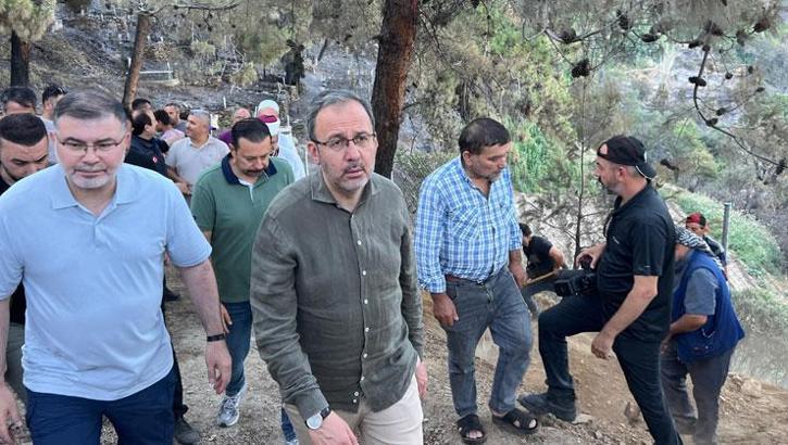 Kasapoğlu yangın bölgesinde