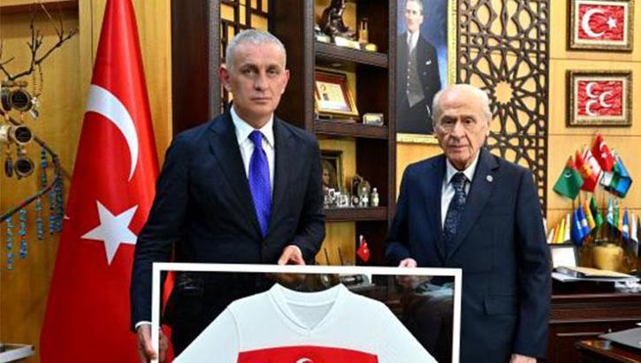 Devlet Bahçeli, TFF Başkanı Hacıosmanoğlu'nu kabul etti