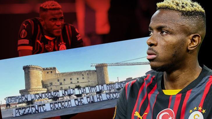 Napoli taraftarından Victor Osimhen'e büyük saygısızlık! Şehrin ortasında pankart açtılar: Sefil!
