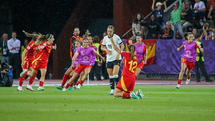 Spain edges Germany in extra time to head their first-ever Women's Euro final