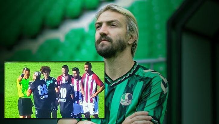 Bandırmaspor - Sakaryaspor maçına damga vuran olay: Caner Erkin direkt kırmızı kart gördü! Hakeme şiddetli...