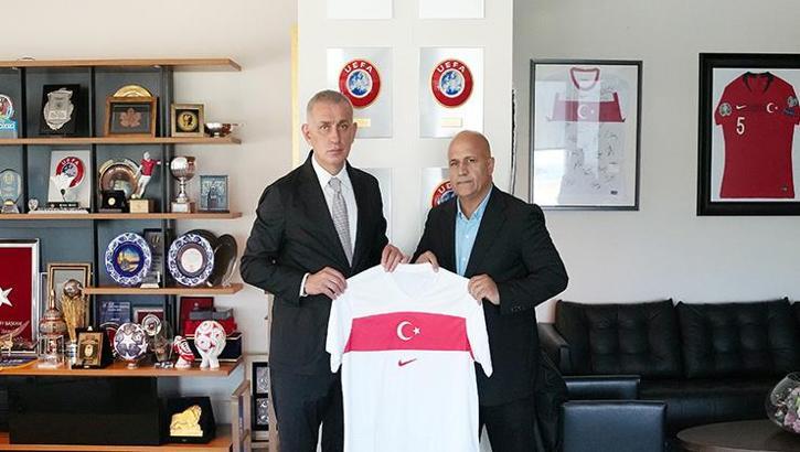Kocaelispor Başkanı Recep Durul, TFF başkanı İbrahim Hacıosmanoğlu'nu ziyaret etti!