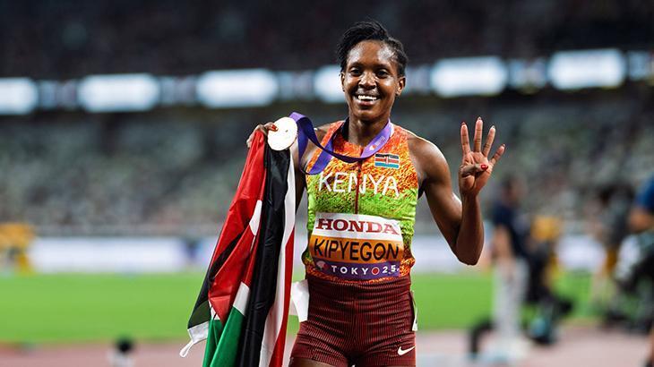 Unstoppable Kipyegon writes history with fourth 1500m world title