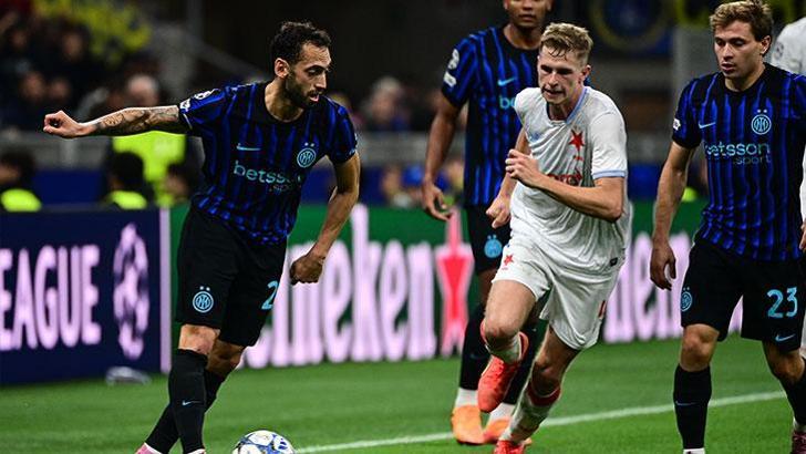 Hakan Çalhanoğlu ve arkadaşlarından Devler Ligi'nde 2'de 2! İnter - Slavia Prag maç sonucu 3-0