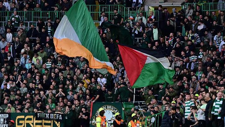 Celtic taraftarlarından İsrail'e protesto