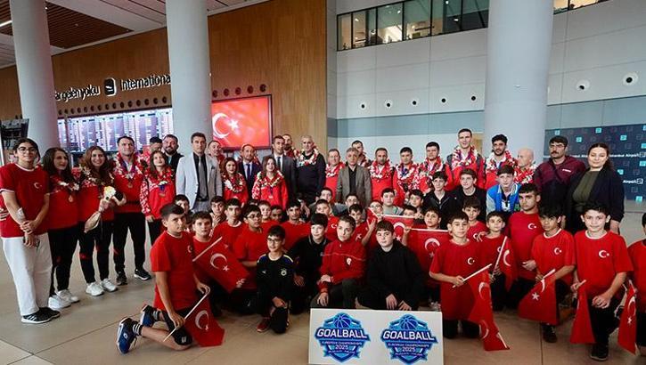 Avrupa şampiyonu Kadın ve Erkek Golbol Milli Takımları, yurda döndü