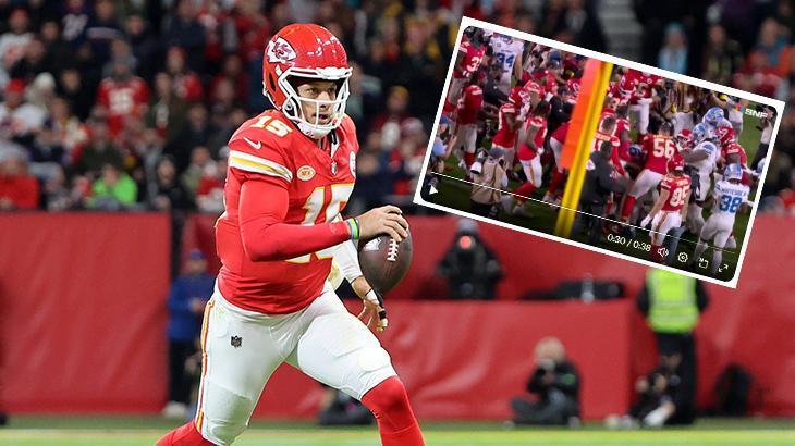 Watch: Mahomes dominates Lions, but post-game punch sparks chaos!
