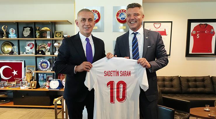 Fenerbahçe Başkanı Sadettin Saran'dan TFF Başkanı Hacıosmanoğlu'na ziyaret