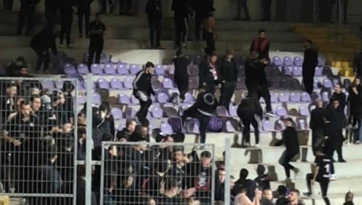 Afyonspor - Eskişehirspor maçında istenmeyen olaylar