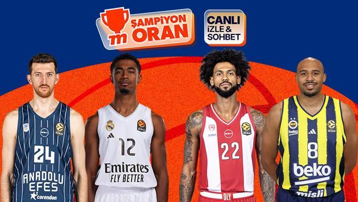 Fenerbahçe ve Anadolu Efes, EuroLeague sahnesinde! Maçların heyecanı canlı yayın, canlı sohbet ve Şampiyon Oranlar ile Misli'de