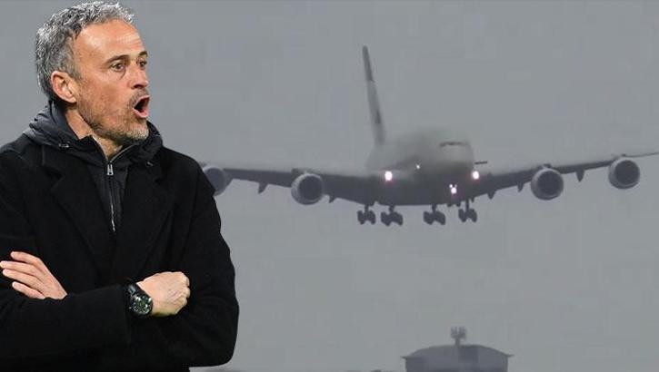 PSG'yi taşıyan uçak Bilbao'ya zor indi! Korku dolu anlar...