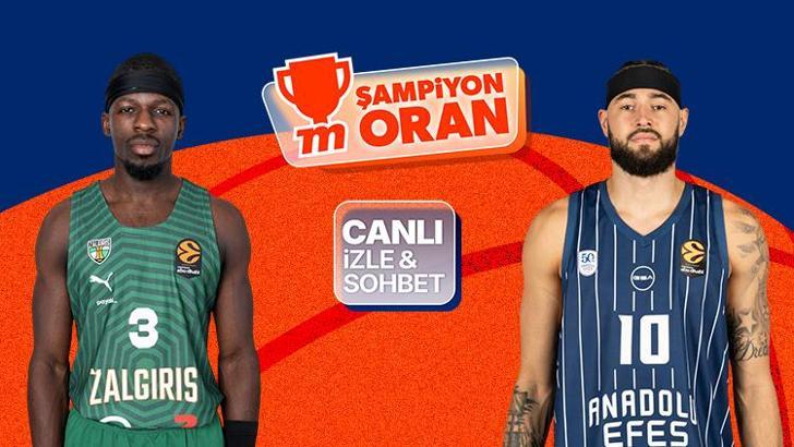 Anadolu Efes, EuroLeague'de Zalgiris karşısında! Maçın heyecanı canlı yayın, canlı sohbet ve Şampiyon Oranlar ile Misli'de