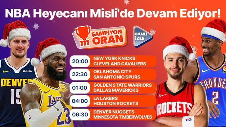 NBA’de bu akşam 5 maç oynanacak! Maçların heyecanı canlı yayın, canlı sohbet ve Şampiyon Oranlar ile Misli'de