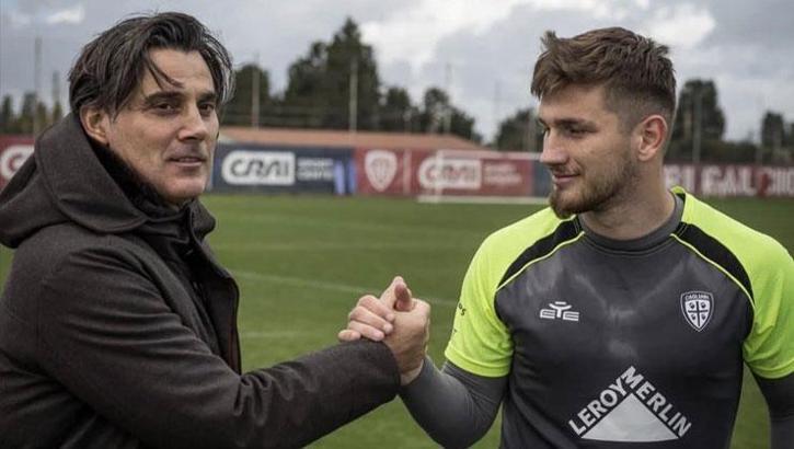 Vincenzo Montella, Semih Kılıçsoy'un oynadığı Cagliari'yi ziyaret etti