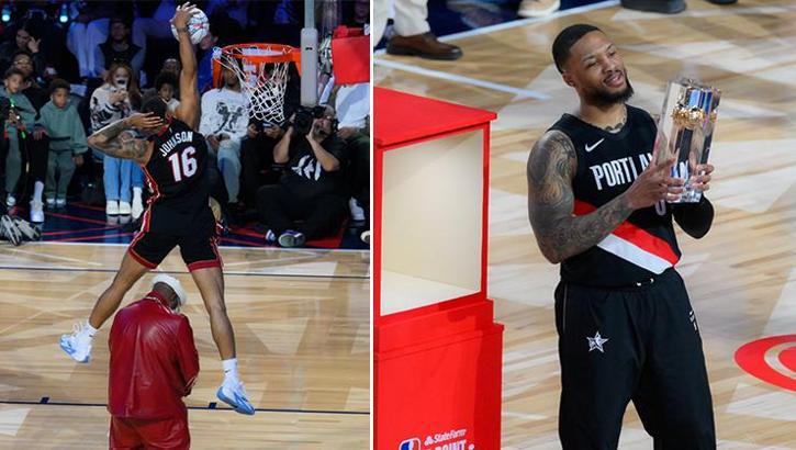 NBA All-Star'da Damien Lillard tarih yazdı! Smaç şampiyonu da Keshad Johnson oldu