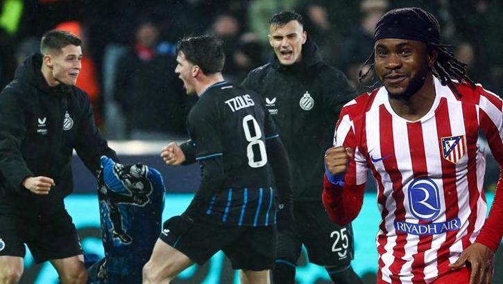 6 gollü maç nefesleri kesti! Club Brugge - Atletico Madrid maçı sonucu: 3-3