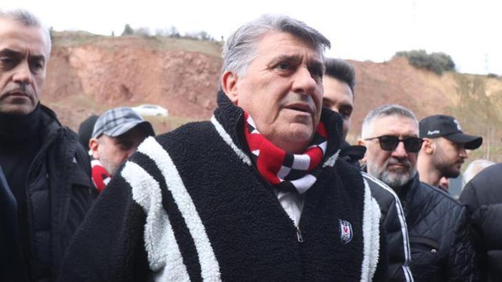Beşiktaş Başkanı Serdal Adalı taraftarla birlikte maça geldi