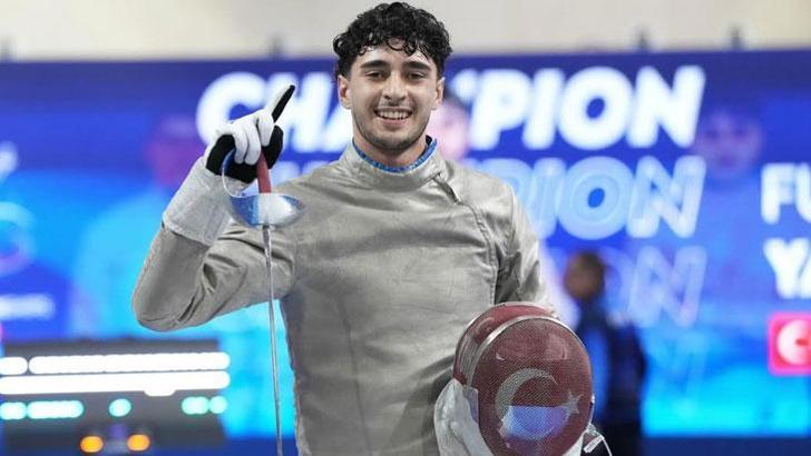 Bir şampiyon kazandık! Eskrimin genç yıldızı Furkan Yaman yine zirvede