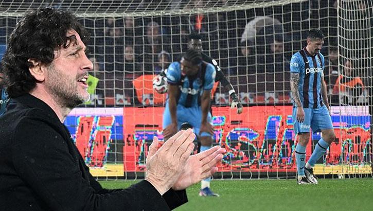 Trabzonspor teknik direktörü Fatih Tekke'den beraberlik sonrası oyunculara mesaj! 'Kaldırın kafanızı bırakmak yok'