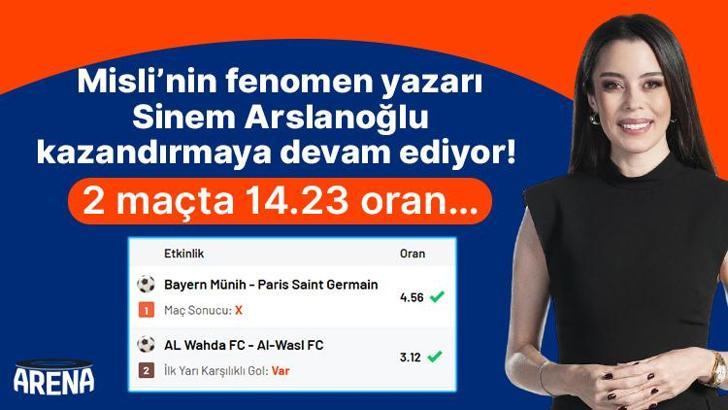 Misli’nin fenomen yazarı Sinem Arslanoğlu kazandırmaya devam ediyor! 2 maçta 14.23 oran…