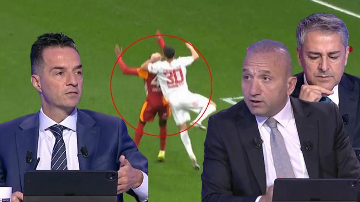 Galatasaray - Antalyaspor maçında çok konuşulan pozisyona Trio'dan olay yorum! 'Engelliyor'