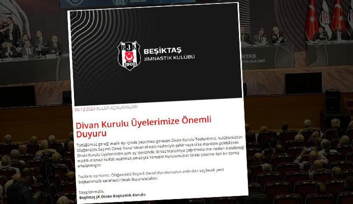 Fanatik: Beşiktaş'ta Divan Kurulu iptali üyelerin tepkisini çekti