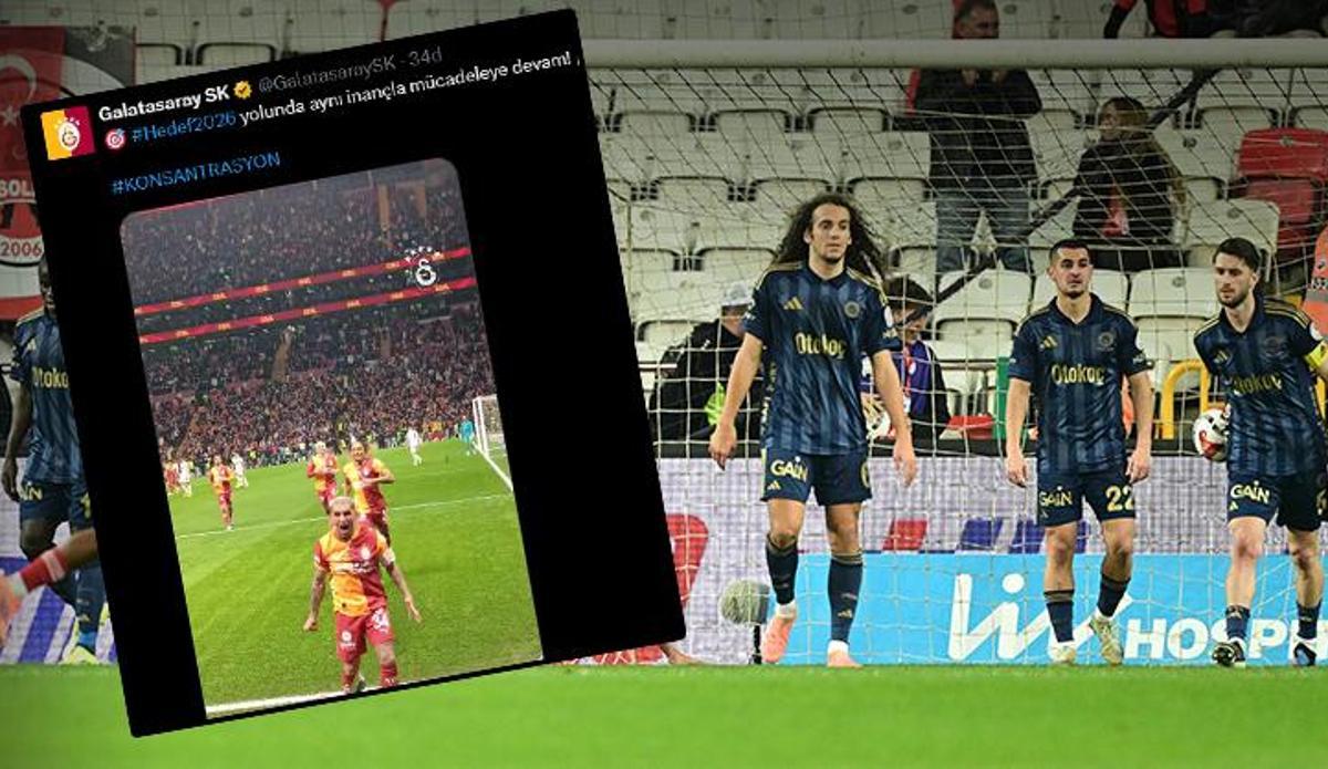 Galatasaray'dan Fenerbahçe maçının ardından 'İnançla mücadeleye devam' paylaşımı