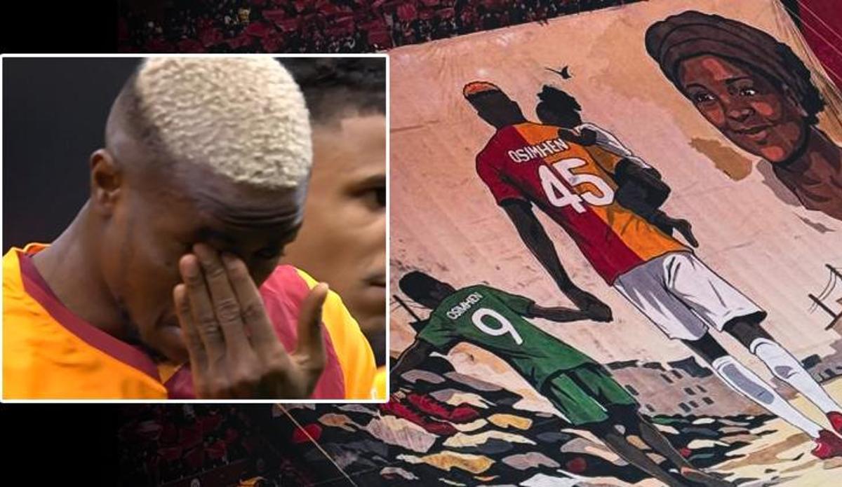 Fanatik: Victor Osimhen gözyaşlarına boğuldu! Galatasaray taraftarından duygusal koreografi