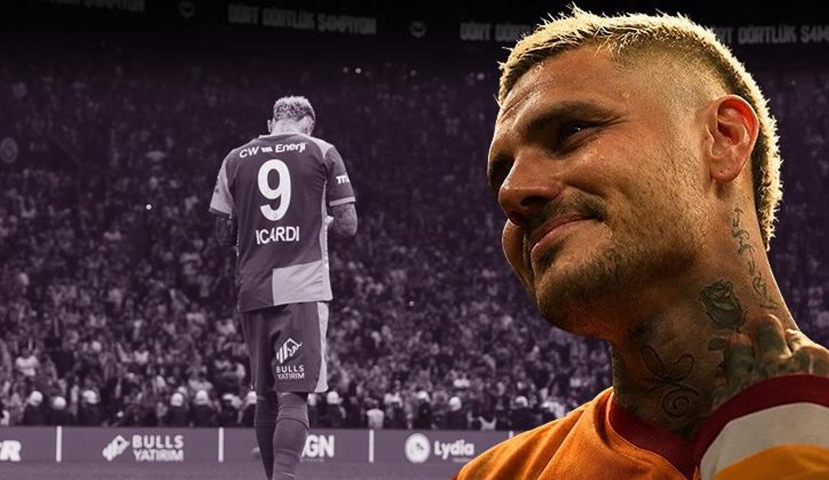 Icardi Galatasaray kutlamalarında taraftarla birlikte