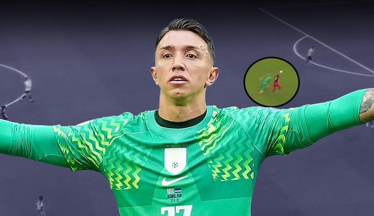 Uruguay ile Yeşil Burun Adaları maçında Muslera pozisyonu