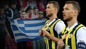 Fenerbahçe'de Edin Dzeko'dan Yunan taraftarlara Türk bayraklı cevap! Dikkat çeken tepki