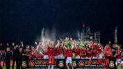 It's always sunny in Wrexham! Hollywood stars' unprecedented third straight promotion...