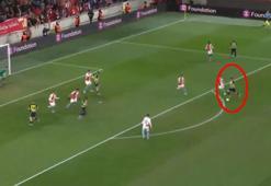 İşte Mert Hakan Yandaş'ın golü! Slavia Prag - Fenerbahçe (VİDEO)